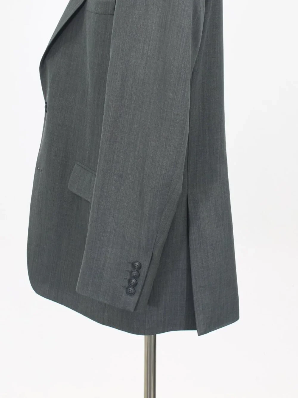 Haggar 44L 36x31 Gray Full Suit 2-Button Solid R964